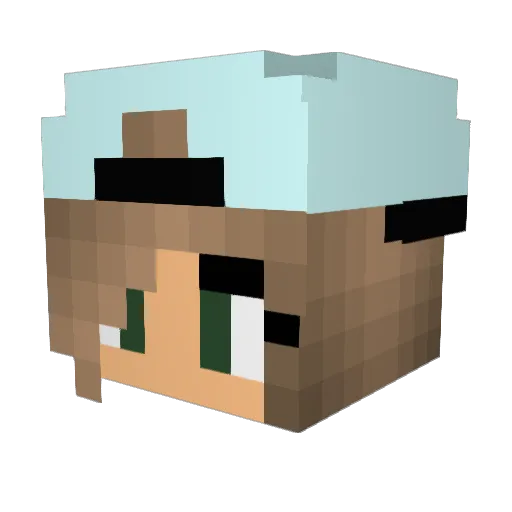 Indra2007 Minecraft avatar head, 3D render