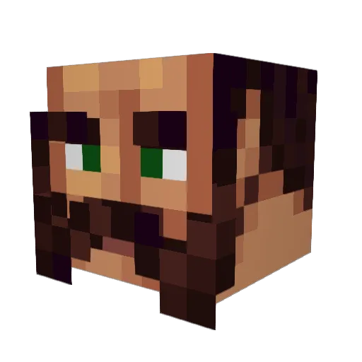 Indranir Minecraft avatar head, 3D render