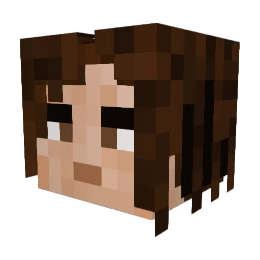 IndriXxX Minecraft avatar head, 3D render