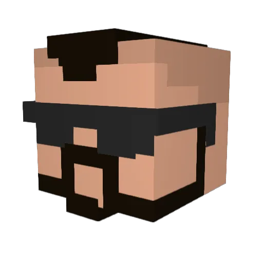 Indruil Minecraft avatar head, 3D render