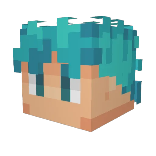InductiveEar48 Minecraft avatar head, 3D render