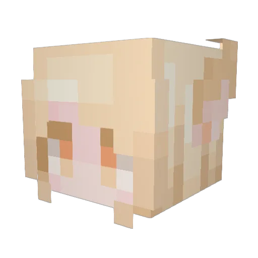 IndulgeMe Minecraft avatar head, 3D render