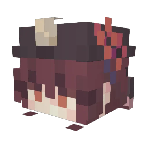 Indusk Minecraft avatar head, 3D render
