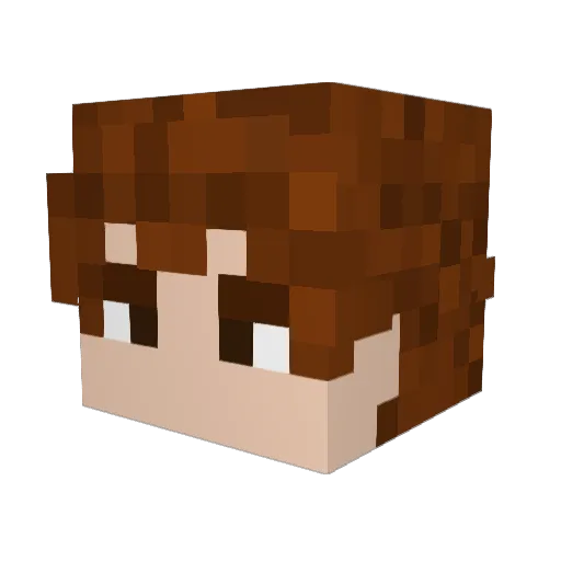 Indy007 Minecraft avatar head, 3D render