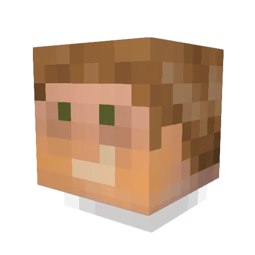 Indy98 Minecraft avatar head, 3D render