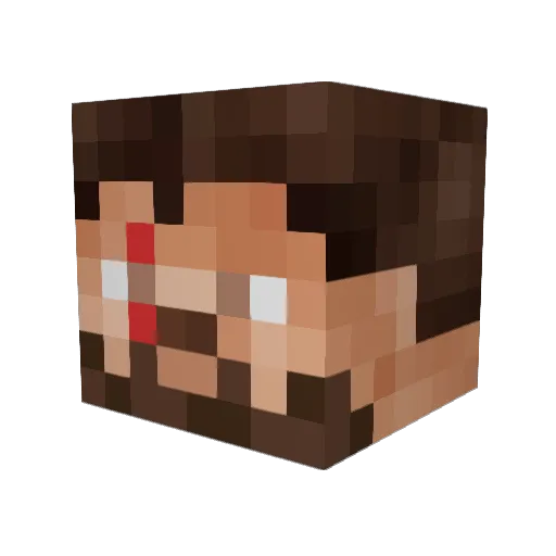 IndyJett Minecraft avatar head, 3D render