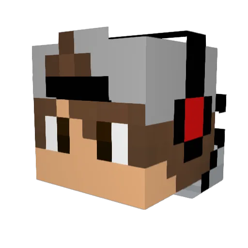 IndyStriker Minecraft avatar head, 3D render