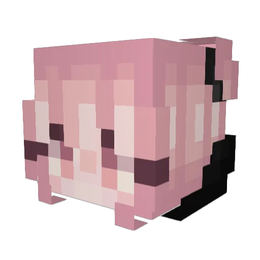 IndyWren Minecraft avatar head, 3D render