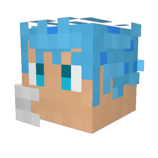 IndyisFlamed Minecraft avatar head, 3D render