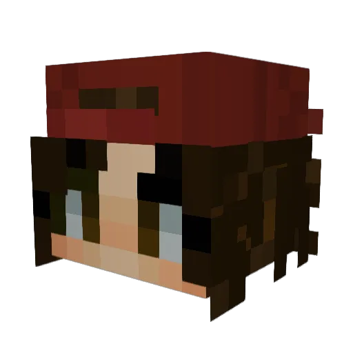 Indykeijmis_ Minecraft avatar head, 3D render
