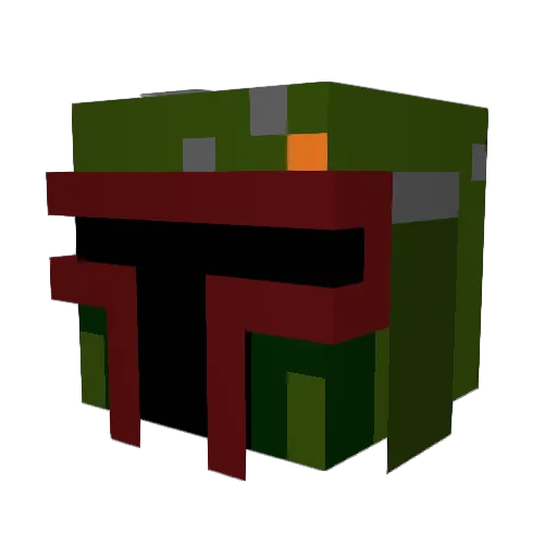 InedibleBear Minecraft avatar head, 3D render