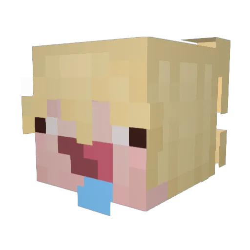 IneedChicken Minecraft avatar head, 3D render