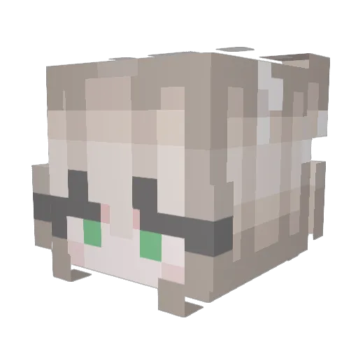 Ineffabile Minecraft avatar head, 3D render