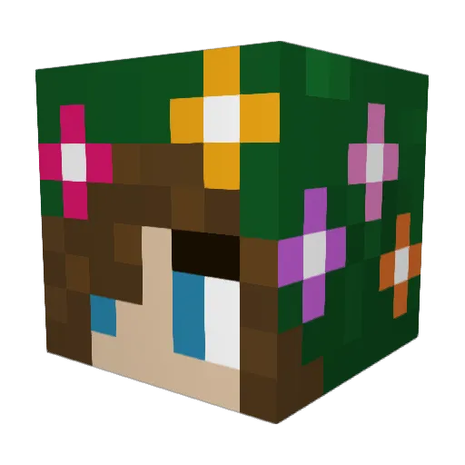 IneffableForest Minecraft avatar head, 3D render