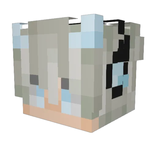 Ineffeable Minecraft avatar head, 3D render