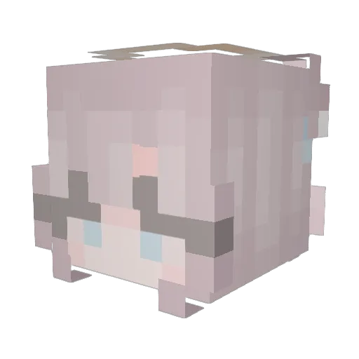 Ineffemeral Minecraft avatar head, 3D render