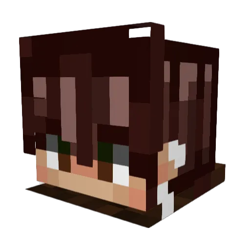 Ineffffff Minecraft avatar head, 3D render