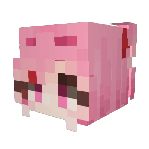 Inep_ Minecraft avatar head, 3D render