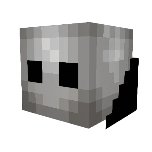 Inepcia Minecraft avatar head, 3D render