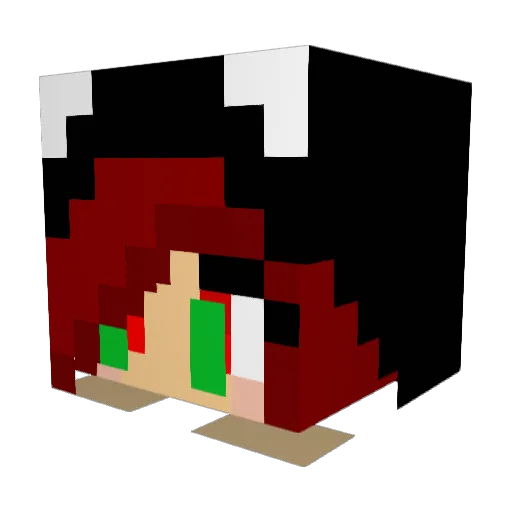 Inerney Minecraft avatar head, 3D render