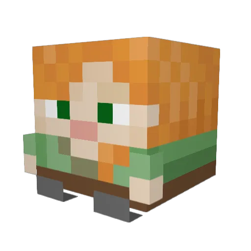 InertBasilisk10 Minecraft avatar head, 3D render