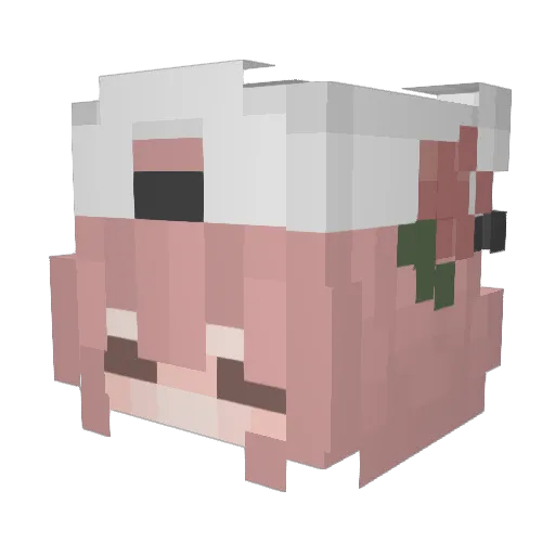 InettaGirl_ Minecraft avatar head, 3D render