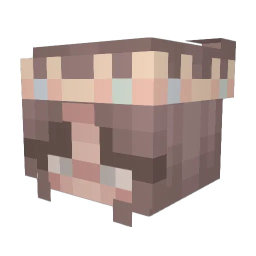 InezLuna Minecraft avatar head, 3D render