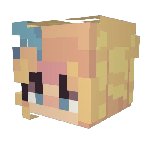 Inez_333 Minecraft avatar head, 3D render