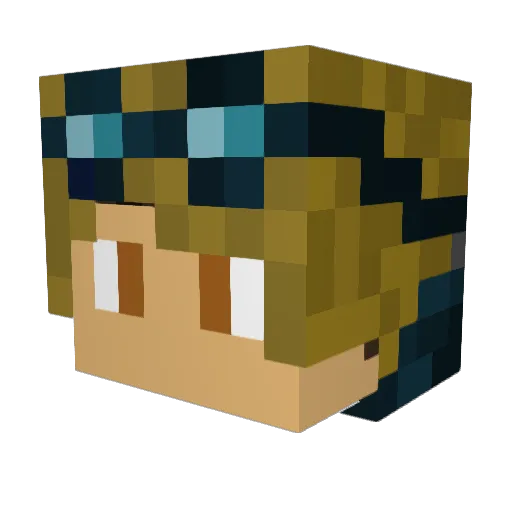 Inf1nityyy Minecraft avatar head, 3D render