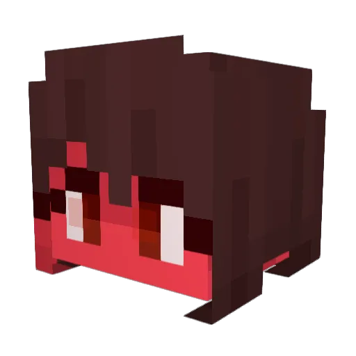 Inf2z Minecraft avatar head, 3D render