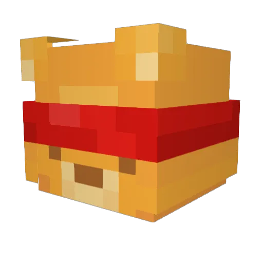 Inf_1nite Minecraft avatar head, 3D render