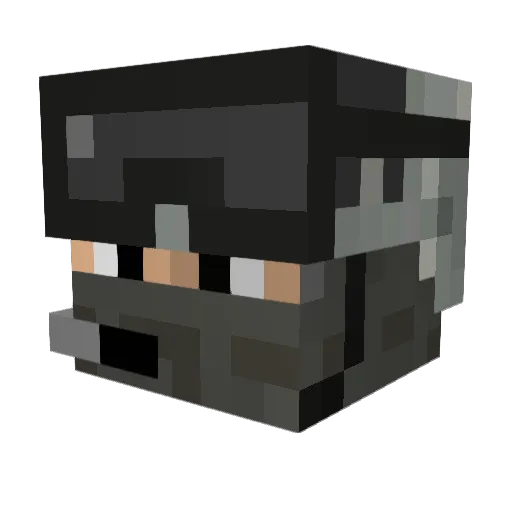 InfaCry Minecraft avatar head, 3D render