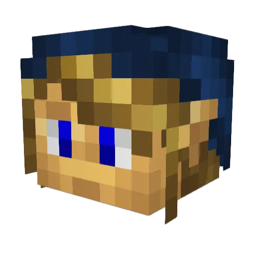Infamez Minecraft avatar head, 3D render