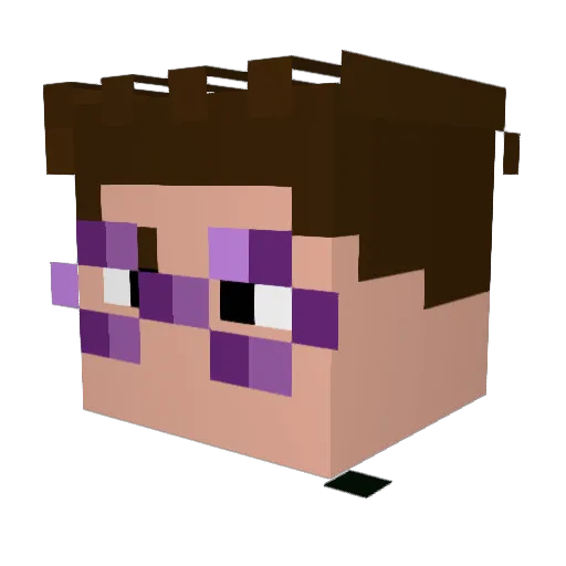 InfamousBuoy Minecraft avatar head, 3D render