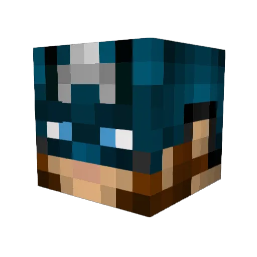 InfamousCaptain Minecraft avatar head, 3D render
