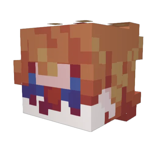 InfamousCass Minecraft avatar head, 3D render