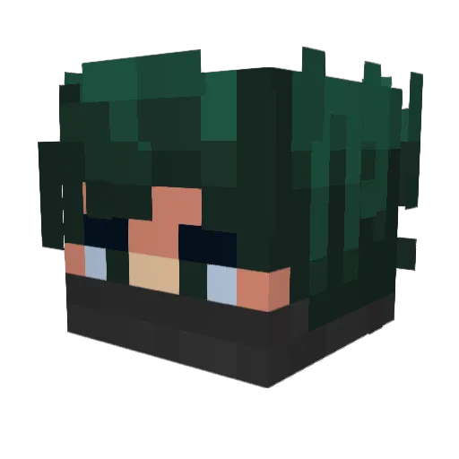 InfamousCheater Minecraft avatar head, 3D render