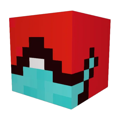 InfamousDros Minecraft avatar head, 3D render