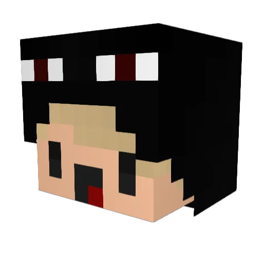 InfamousFireSpam Minecraft avatar head, 3D render