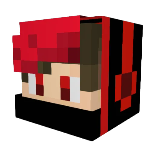 InfamousJesse Minecraft avatar head, 3D render