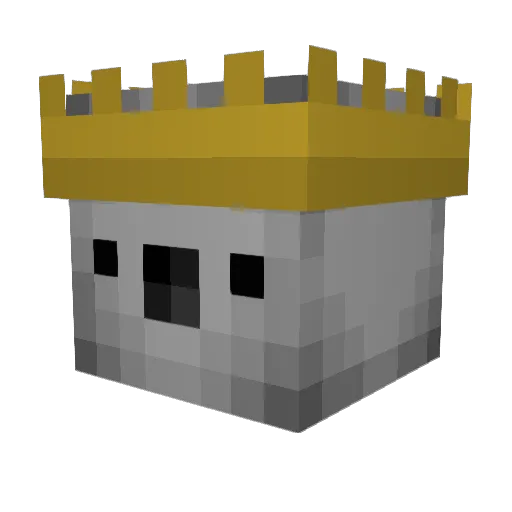 InfamousPrison Minecraft avatar head, 3D render