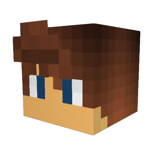 InfamousSwift Minecraft avatar head, 3D render