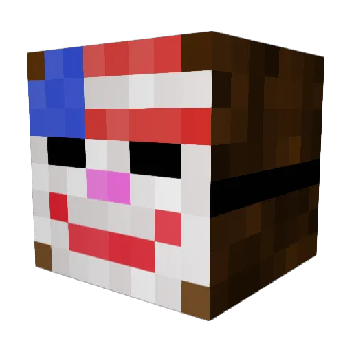 InfamousXx Minecraft avatar head, 3D render