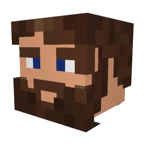 Infamouschris Minecraft avatar head, 3D render