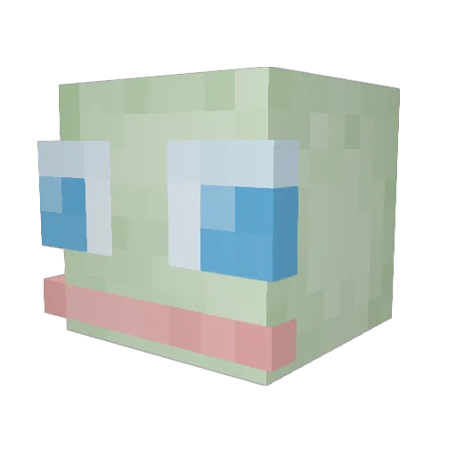 InfantMaker Minecraft avatar head, 3D render