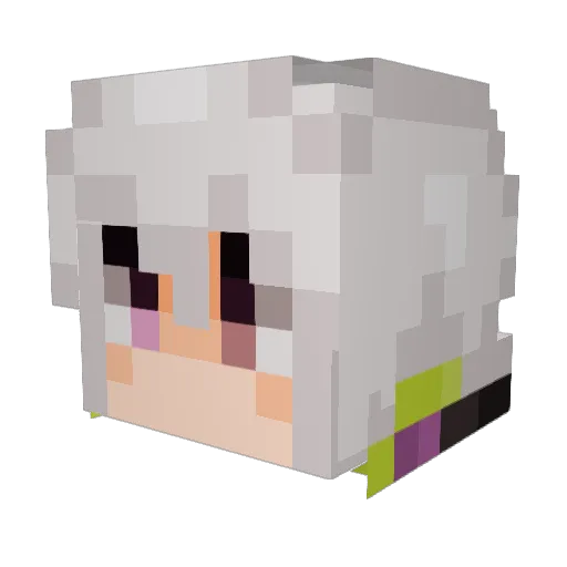 InfectedAlien113 Minecraft avatar head, 3D render