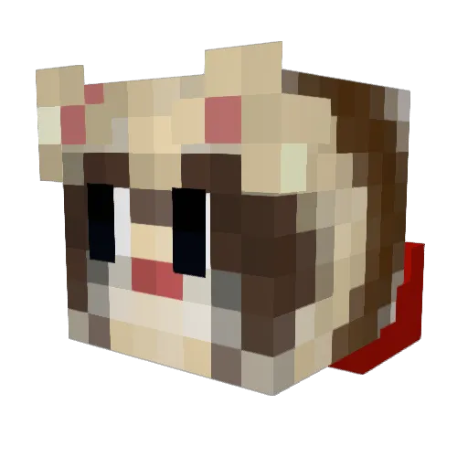 InfectedLunar Minecraft avatar head, 3D render