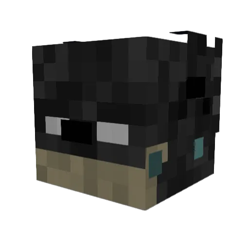 Infected_Batman Minecraft avatar head, 3D render
