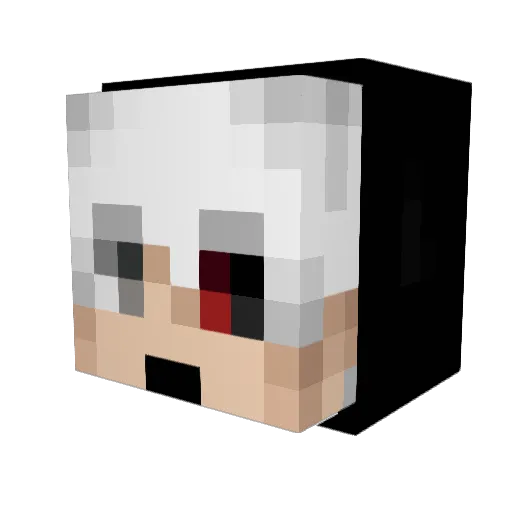 Infected_GR Minecraft avatar head, 3D render