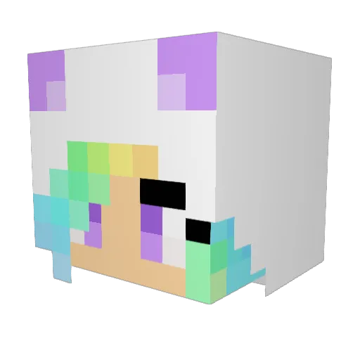 Infectie Minecraft avatar head, 3D render